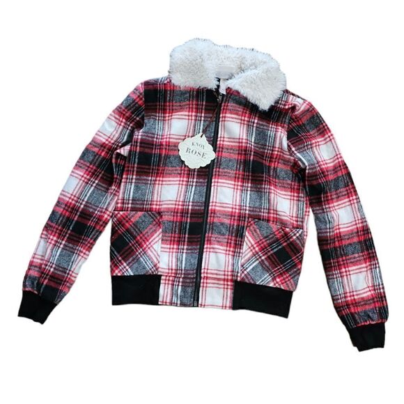Women's KNOX ROSE Zip Front Sherpa Jacket XS - Picture 1 of 4
